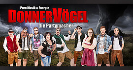 Banner DONNERVÖGEL - Partygewitter im Festzelt