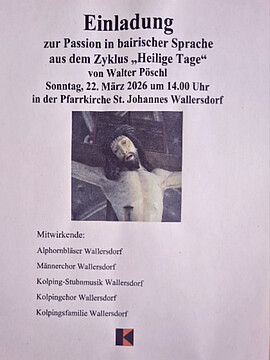 Banner Passion in boarischer Sprache